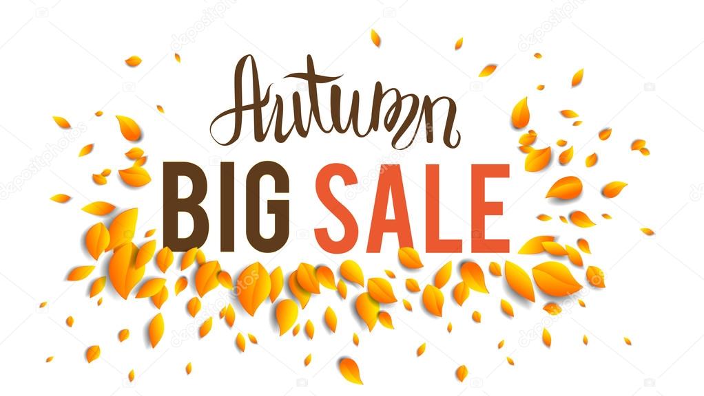 Big seasonal fall sale poster