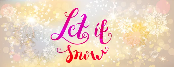 Lass es schneien Winterkarte — Stockvektor