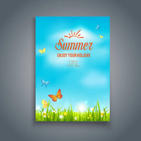 Diseño de la tarjeta de verano — Vector de stock