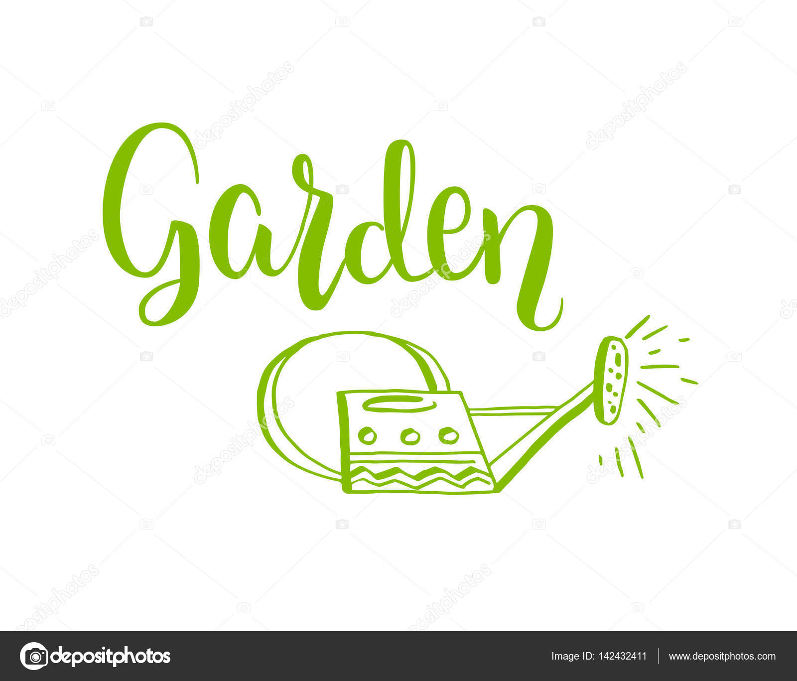 Gartengrüner Schriftzug — Stockvektor © paprika_ 142432411