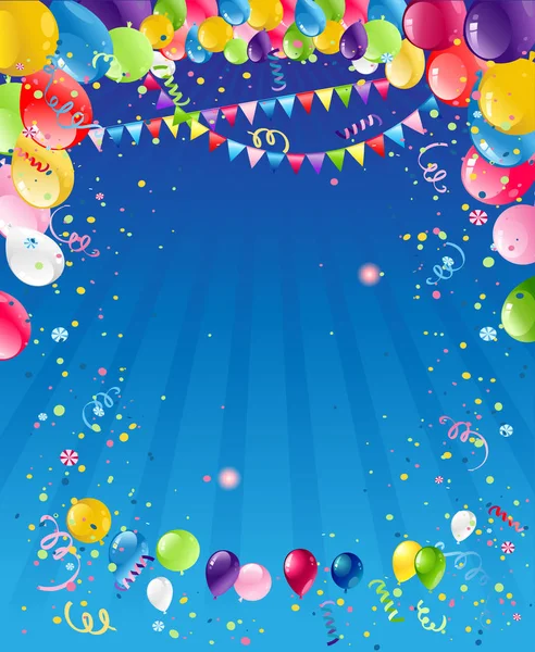 Fondo de cumpleaños azul — Vector de stock