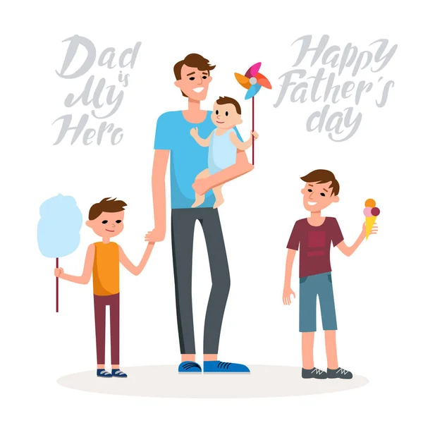 Glückliche Vatertagskarte — Stockvektor