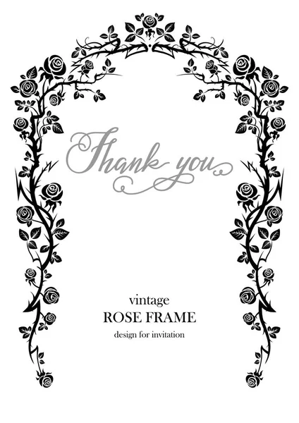 siyah gül ile çerçeve.