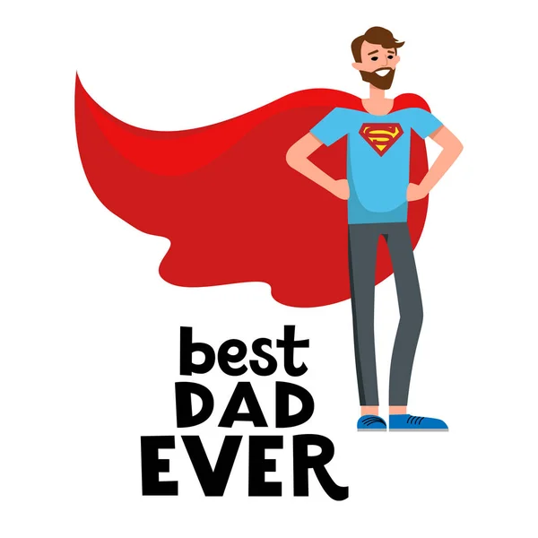 Inscription best Dad ever — Stock Vector