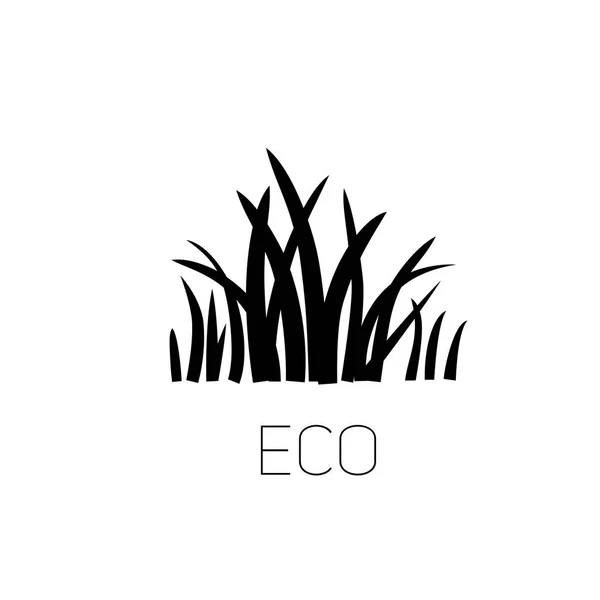 Czarny Zielony Trawa Eco — Wektor stockowy