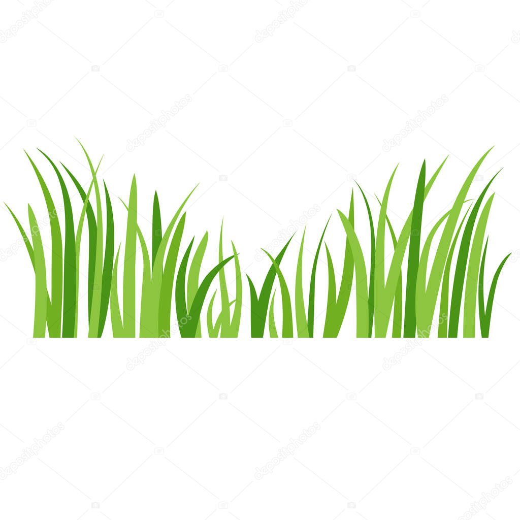 Grass icon. Silhouette of plants for logo or sign.