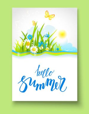 Yaz şablon tasarım afiş