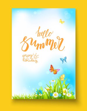 Yaz şablon tasarım afiş