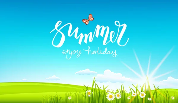 Summer template design banner — Stock Vector