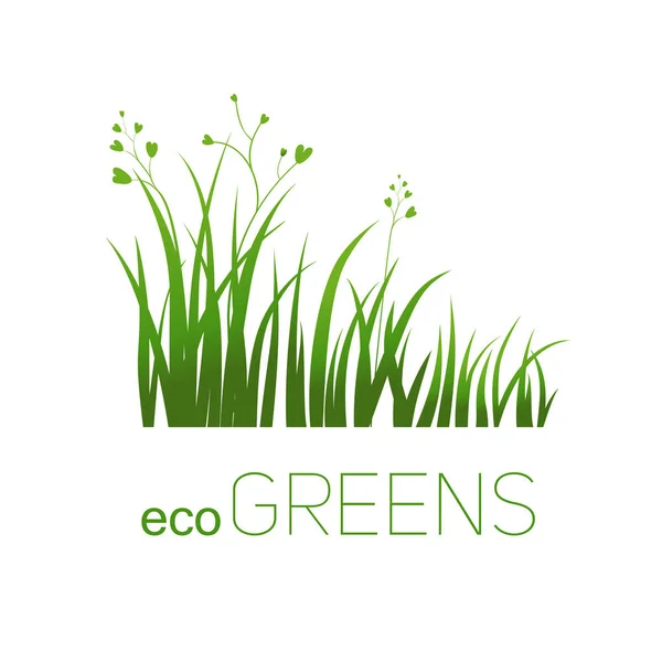Zielona trawa logo — Wektor stockowy