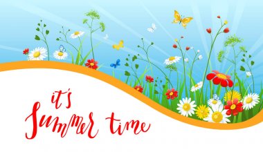 Yaz veya bahar şablonu 