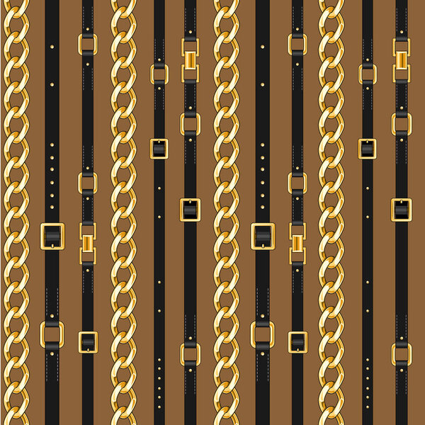 Trendy repeating print on brown backdrop