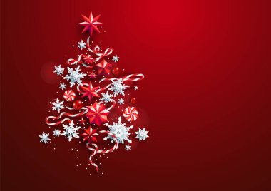 Kırmızı arkaplanda düz konsept