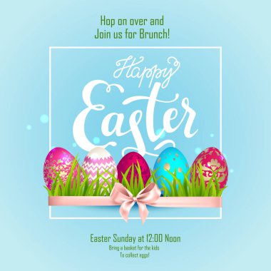 Mutlu Paskalya mektupları, yumurtalar ve laleler