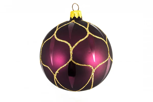 Dark red Christmas ball isolated on white background.NEF — 스톡 사진