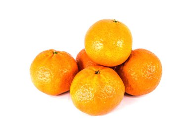 portakal mandalina beyaz zemin üzerine izole