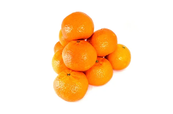 Mandarines orange isolées sur fond blanc — Photo