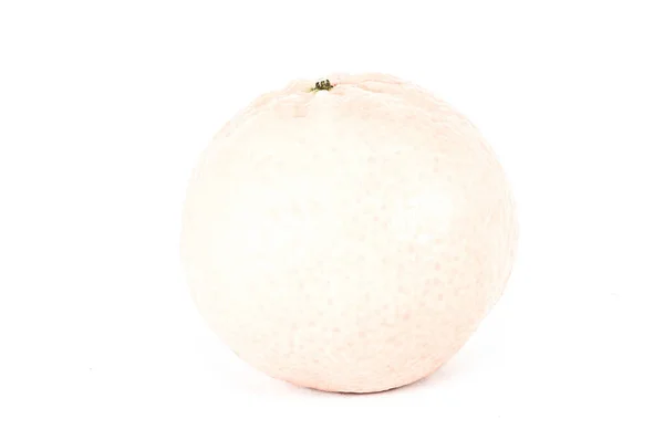 Biała mandaryna izolowana na białym tle — Zdjęcie stockowe