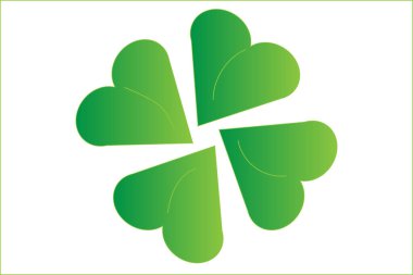 Aziz Patrick Günü için yeşil yonca çizimi