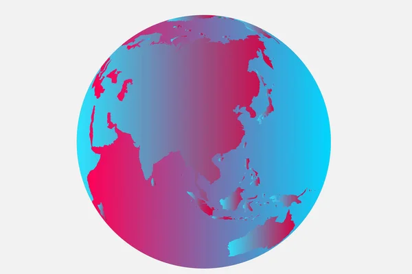 Διάνυσμα Ψευδαίσθησης Του Πλανήτη Μπλε Και Ροζ Χρώματα — Διανυσματικό Αρχείο