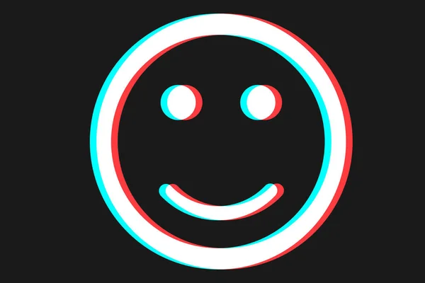 Εικονίδιο Χαμόγελου Εικονογράφηση Διάνυσμα Μπλε Κόκκινο Και Λευκό Χρώμα — Διανυσματικό Αρχείο