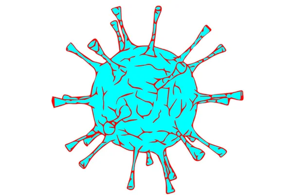 Koronawirus Covid Kolorze Niebieskim Różowym — Wektor stockowy