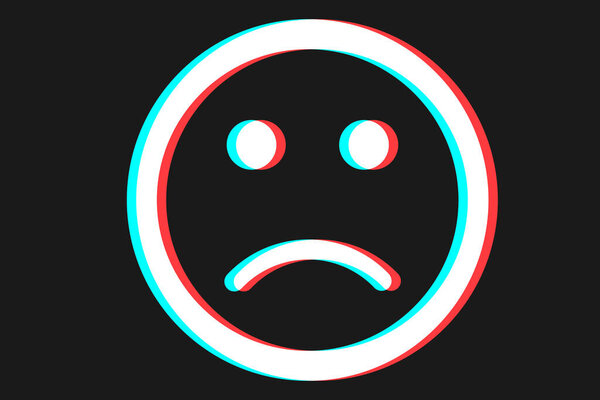 Векторная иллюстрация с изображением улыбки синим и белым цветами