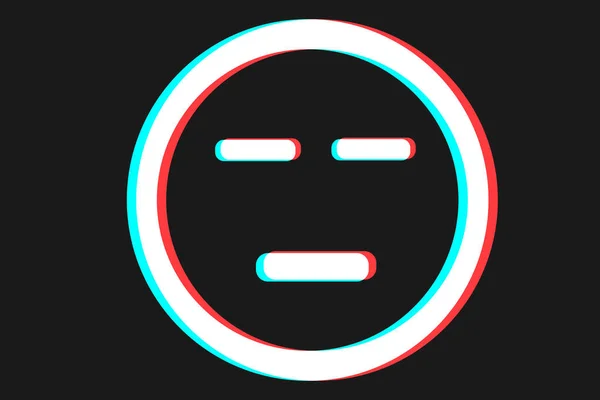 Gülümseyen ikon Vektör illüstrasyonu mavi ve beyaz renklerde