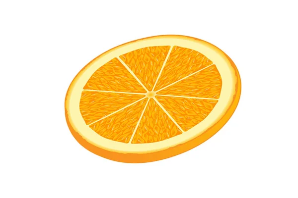 Оранжевый Ломтик Белом Фоне — стоковый вектор