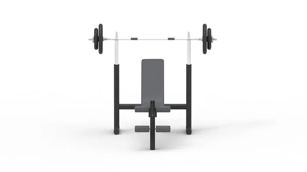 Bench press installation 3d rendering isolated in white background — 스톡 사진