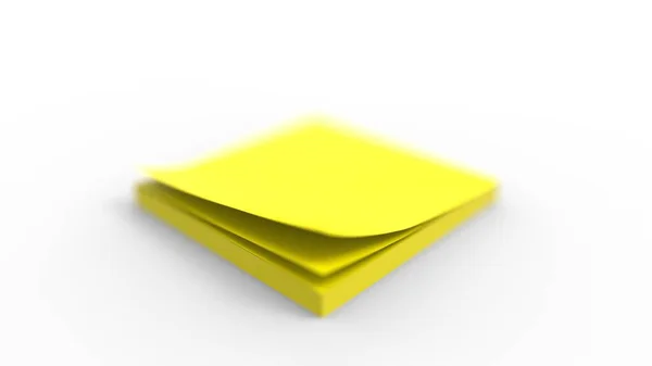 3d renderização de uma pilha de notas pegajosas isoladas em fundo branco — Fotografia de Stock