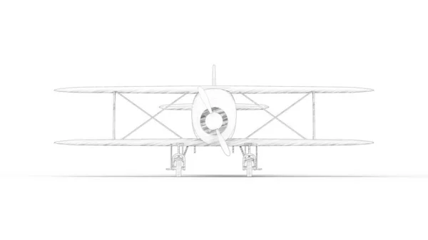 3d rendering of a bi plane isolated in white background — ストック写真