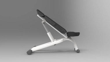 Aydınlık stüdyo arka planında izole edilmiş bir çalışma tezgahının 3 boyutlu canlandırması