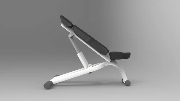 Aydınlık stüdyo arka planında izole edilmiş bir çalışma tezgahının 3 boyutlu canlandırması