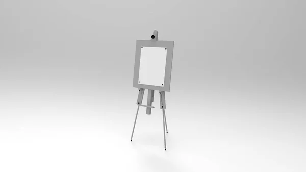 3d rendering of a painters easel isolated in white background — 스톡 사진