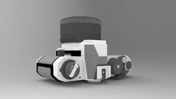 3d rendering of an analogue camera isolated in studio background — Stock Photo, Image