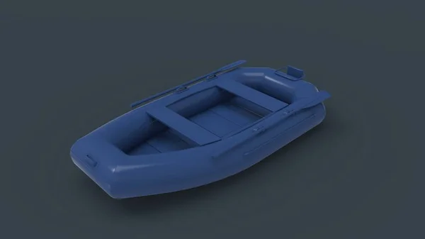 3d rendering of an inflatable boat isolated in studio background — Stock Photo, Image