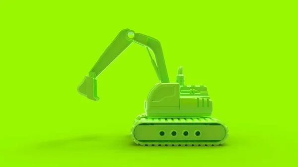 3d rendering of a toy excavator toy isolated in studio background — Stock Photo, Image