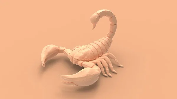 3d rendering of a scorpion isolated in a studio colored background — ストック写真