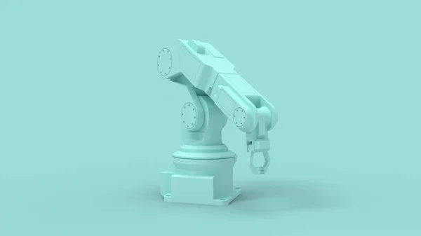 Renkli bir stüdyoda izole edilmiş bir robot kolun 3D görüntüsü — Stok fotoğraf