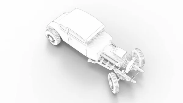 在彩色演播室背景中隔离热棒的3D渲染 — 图库照片