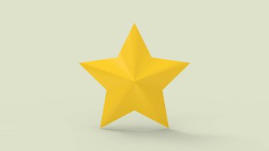 Stüdyo arka planında izole edilmiş 3D yıldız derecelendirme sembolleri