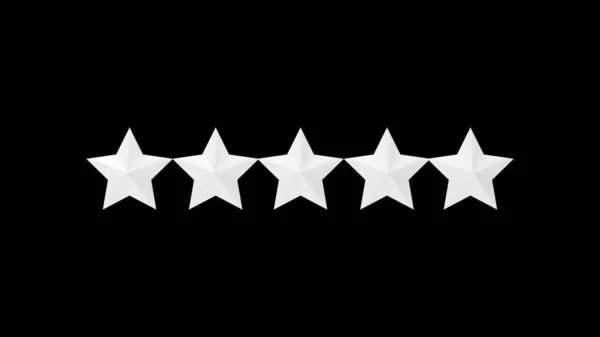 3d rendering of star rating symbols isolated in a studio background — Stock Photo, Image