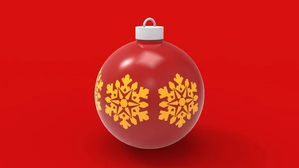 3d rendering of a christmas ball isolated in studio background — Stock Photo, Image