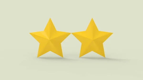 3d rendering of star rating symbols isolated in a studio background — Stock Photo, Image