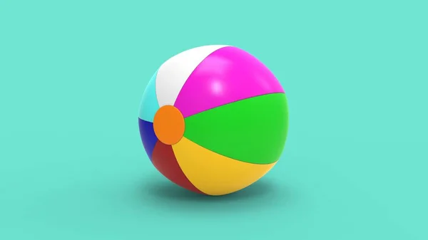 3D рендеринг пляжного мяча на фоне студии — стоковое фото
