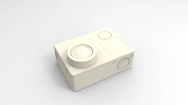 3d rendering of an action camera isolated in studio background — Stock Photo, Image