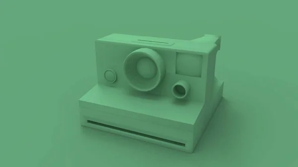 3d rendering of a vintage instant camera isolated in studio background — Stock Photo, Image