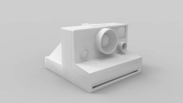 3d rendering of a vintage instant camera isolated in studio background — Stock Photo, Image