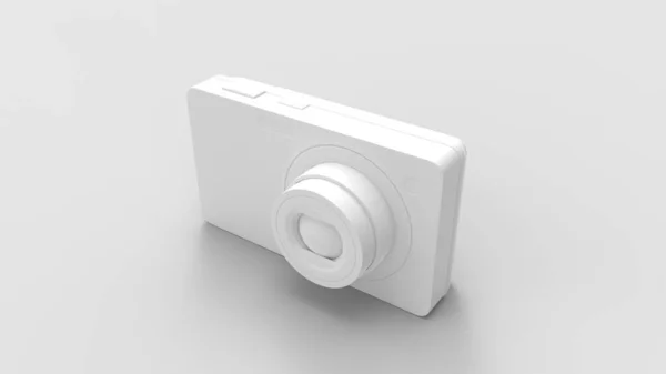 3d rendering of a digital camera isolated in studio background — ストック写真
